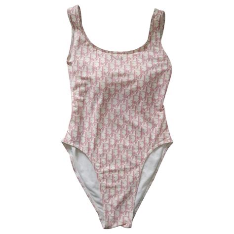 dior swimsuit pink two piece|authentic dior swimsuit.